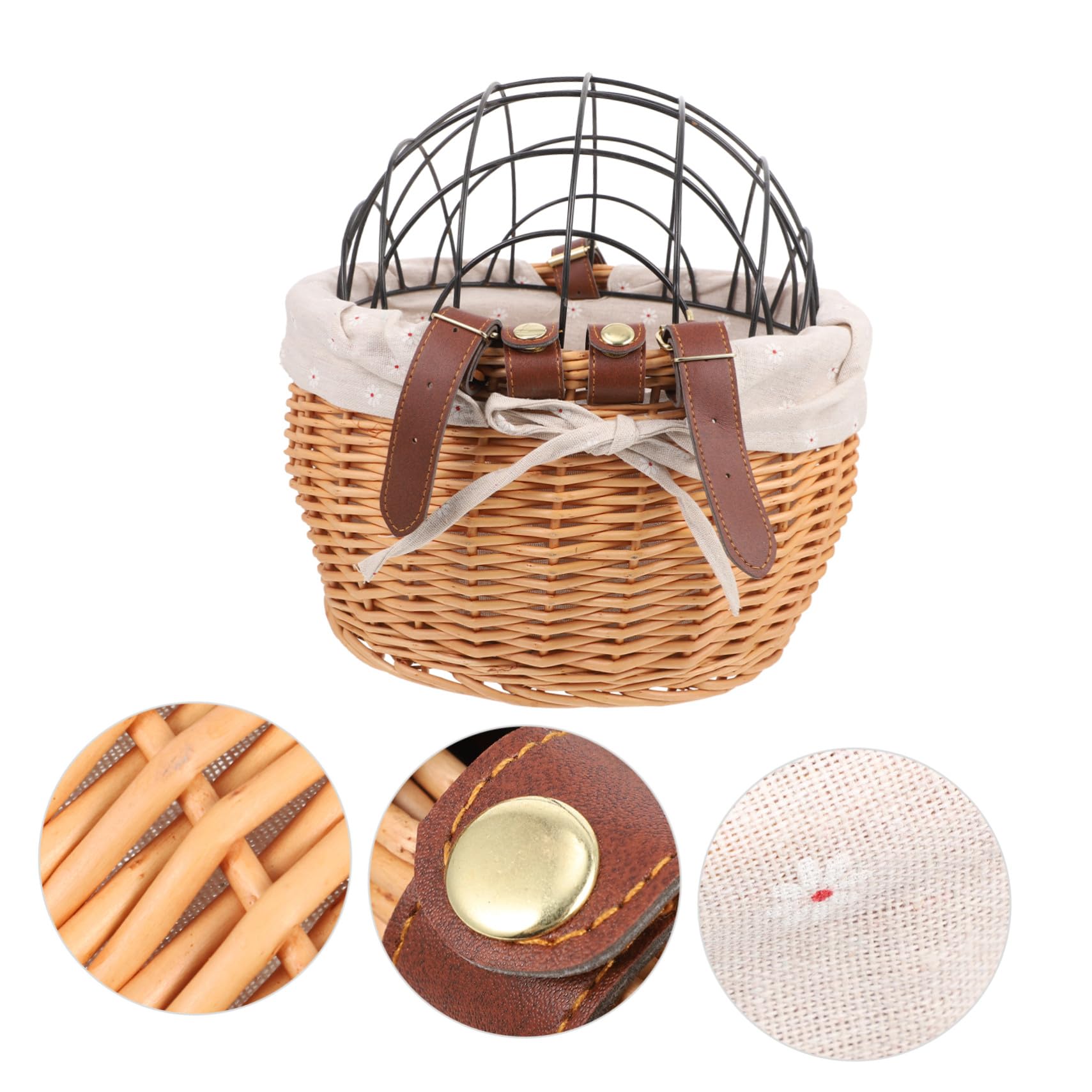 Cesta para Bicicleta con Estructura Metálica Desmontable Resistente Gran Capacidad para Transportar Perros y Gatos con Sistema de Montaje Rápido y Soporte Duradero