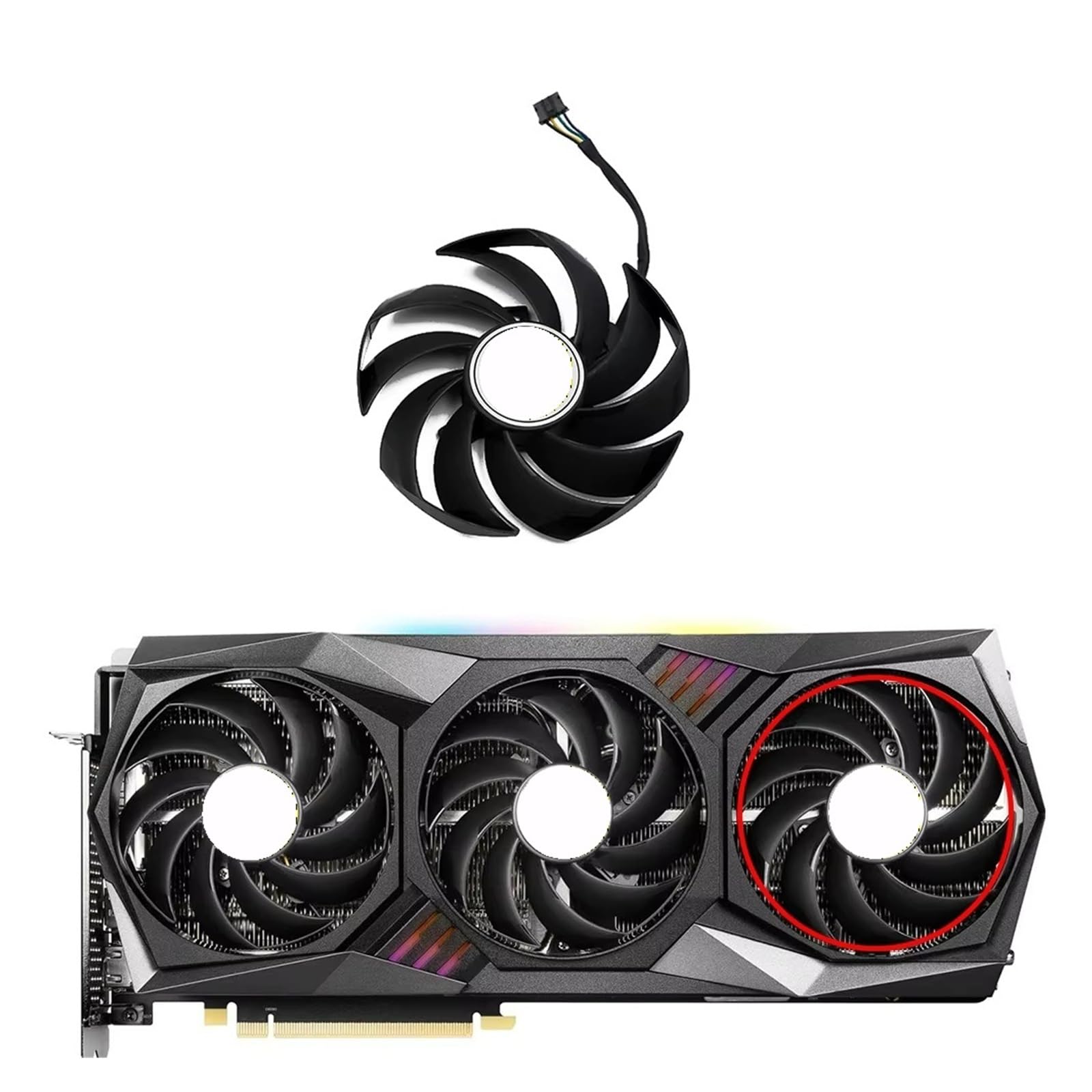 Repuesto de ventilador RTX 3080 Ti para solucionar sobrecalentamiento de GPU