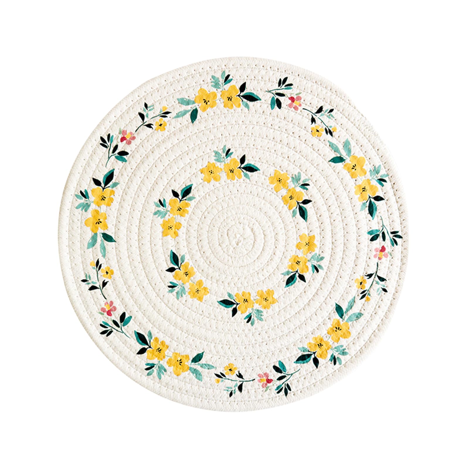 MALSSE Multipurpose Cotton Coasters Pad Protects Countertops Sturdy Kitchens Accessory for Hot Cookware Coasters Set