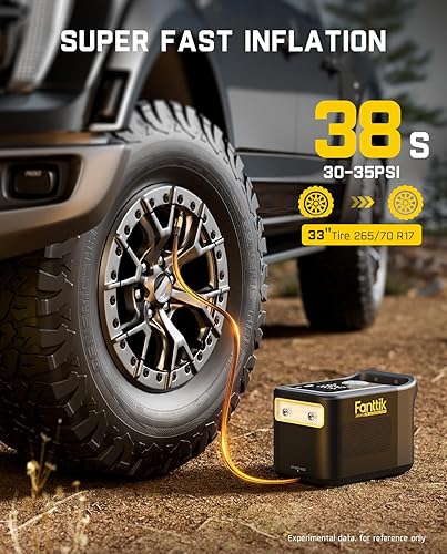 Miniatura 2 de Fanttik Inflador de neumáticos X9 ultra portátil para camioneta, RV  Bomba de aire 3 en 1, estación de energía, linterna  Inflador 6 veces más