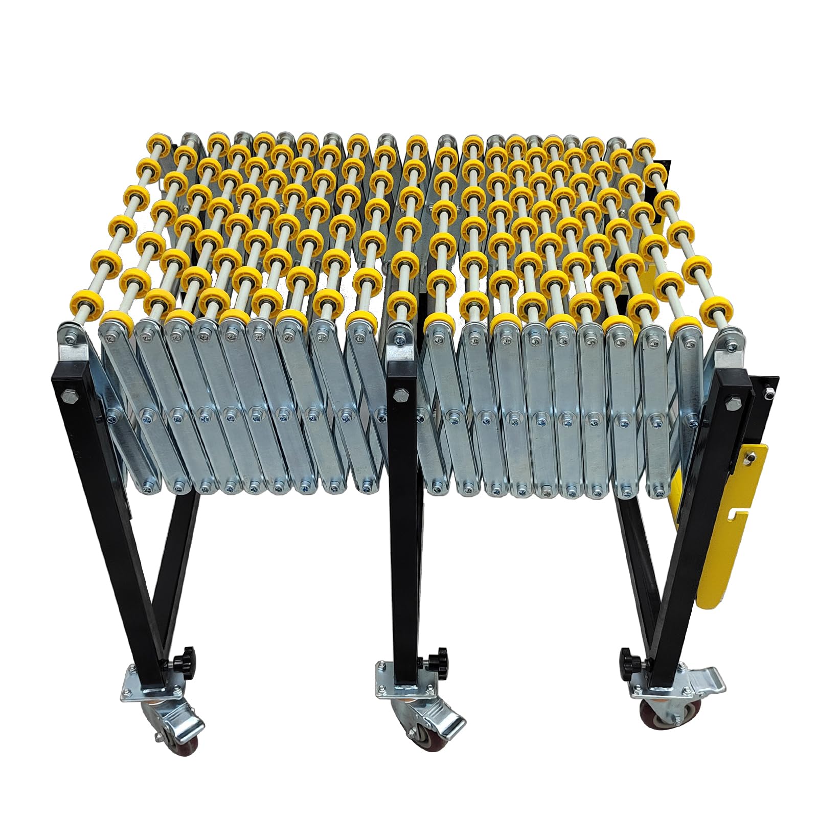 HayWHNKN Adjustable Roller Conveyor Extendable Rotating Conveyor Roller with Rotating Wheel 47-118inch Length Adjustable ABS Roller