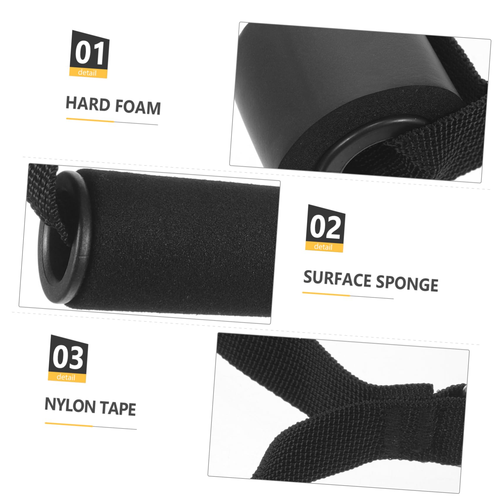 Toddmomy Spannseil-Set Kabel Ausbildung Trainieren handhaben Bands Yoga zubehör tragbare Fitnessgriffe Trainingsgriffe für den täglichen Gebrauch Fitness-Griffe Schaum Black
