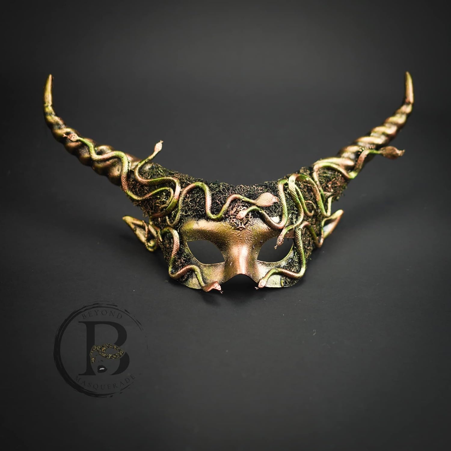 Medusa Fairy Ram Horns Masquerade Mask Snake Costume Devil Evil Party Mask Halloween Cosplay Goblin Voodoo