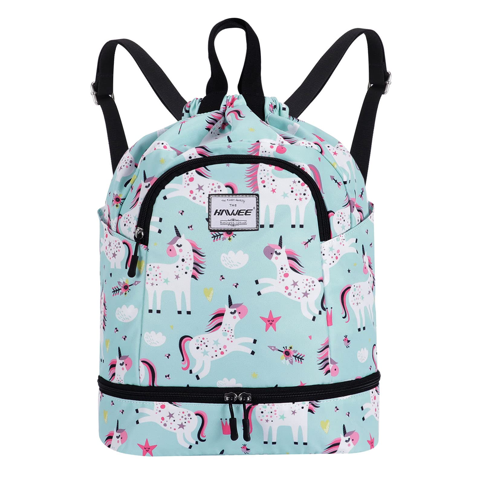 Impermeable Casual Mochila con Cordón Grande Deporte Bolso de Gimnasia Mochila de Cuerda Unisex para Mujer Hombre Vida Cotidiana Aire Libre Yoga Escuela Nadar Playa — view 17