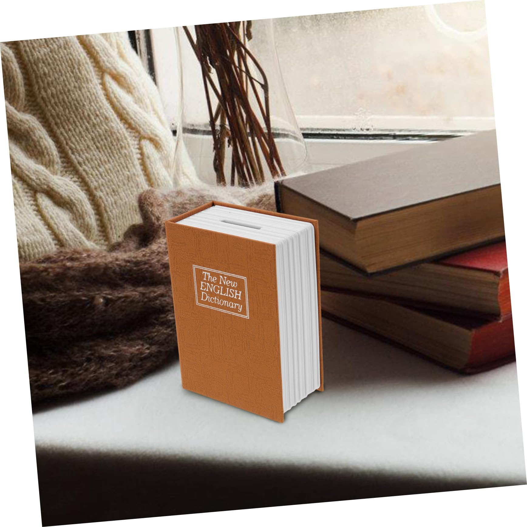 jojofuny 4 Mini Cajas De Ahorro Decorativas Con Forma De Libro Para El Hogar Para Guardar Dinero Para Niños Y Niñas.