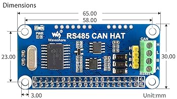 RS485 CAN HAT Fu00f6r Raspberry Pi Zero W WH/4B/3B /3B/2B/B /A , Inbyggd CAN-kontroll MCP2515 Via SPI-gru00e4nssnitt, Su00e4ndtagare SN65HVD230 Och SP3485, Tillu00e5ter Stabil Lu00e5ngdistanskommunikation RS485 CAN HAT Fu00f6r Raspberry Pi Zero W WH/4B/3B /3B/2B/B /A , Inbyggd CAN-kontroll MCP2515 Via SPI-gru00e4nssnitt, Su00e4ndtagare SN65HVD230 Och SP3485, Tillu00e5ter Stabil Lu00e5ngdistanskommunikation