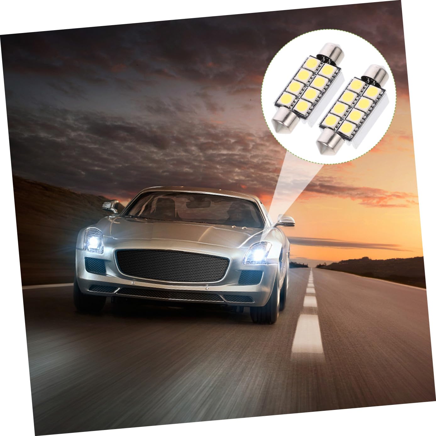 SOLUSTRE 24pezzi Luce Led Dome Per Auto Lampadine Interni Per Illuminazione Strumentazione e Bagagliaio Basso Consumo Energetico Compatibili