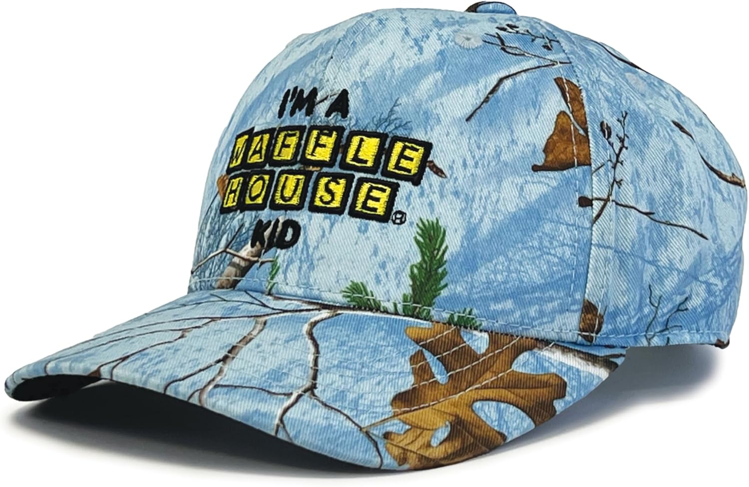 Realtree Color Camo Waffle House Embroidery Logo Hat | Adjustable Velcro Backing Cap | Limited Edition for Men and Women