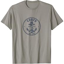 Corfu Greece Vintage Anchor Nautical Design T-Shirt