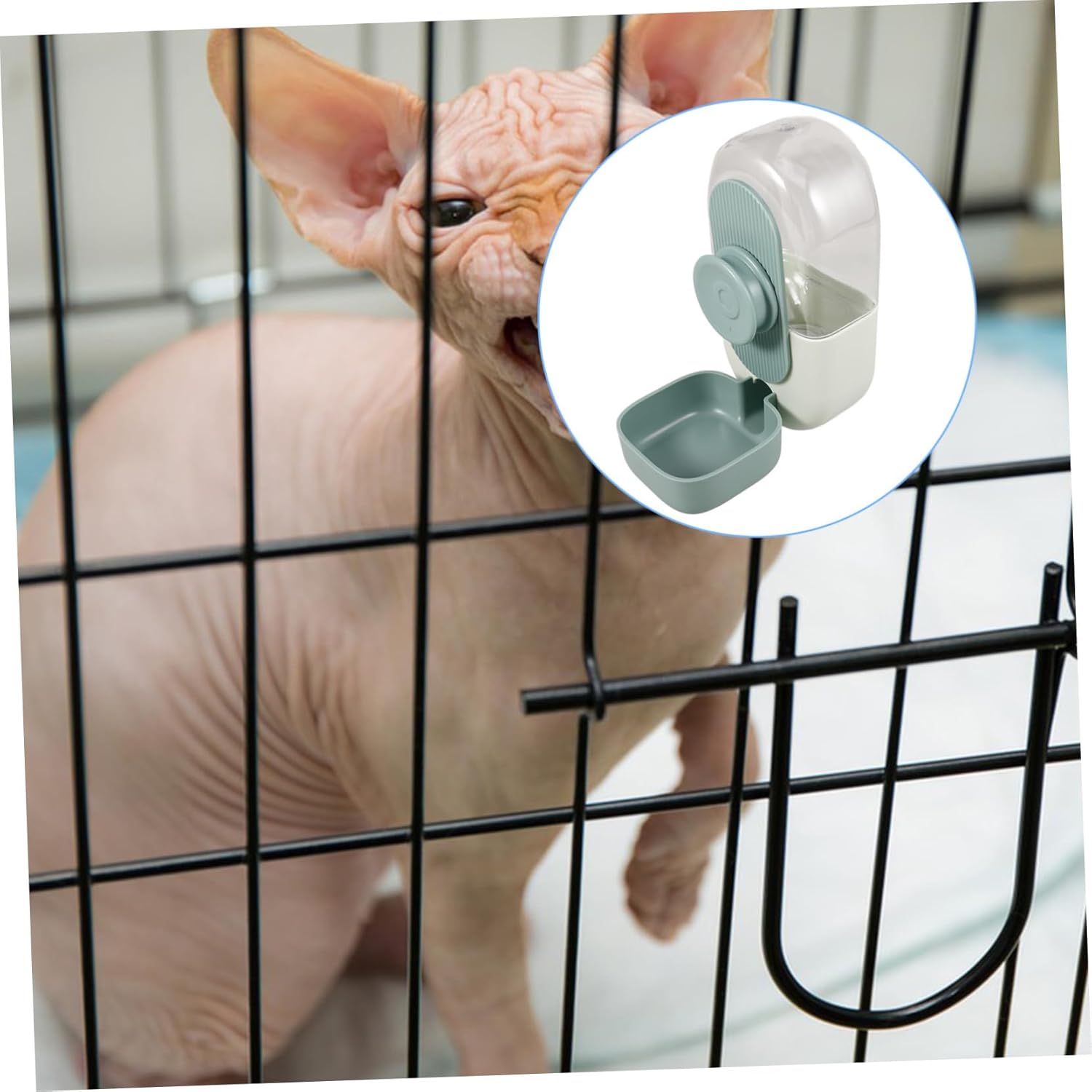 POPETPOP 3pcs Hanging Automatic Pet Water Dispenser for Dogs and Cats Compact and Leak Pet Feeding Device for Cage and Crate Use Easy Installation Mint Green