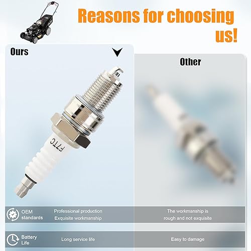 Miniatura 5 de Paquete de 3 bujías F7TC para generador GCV190 GCV160 GX390 GX340 GX270 GX240 GX200 GX160 GX120 Go Kart Mini Bike cortacésped bomba de agua tractor