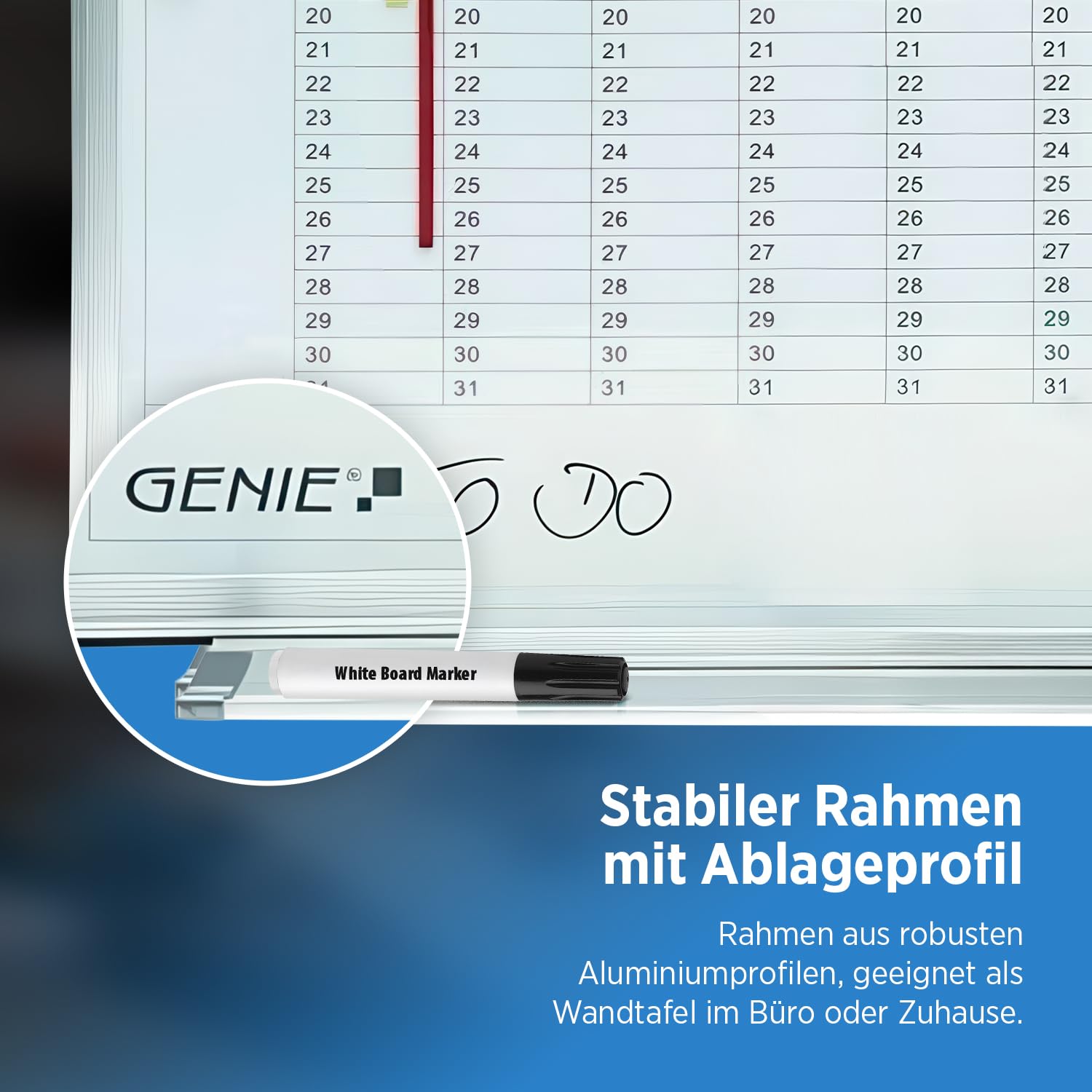 GENIE AP2000 terminarz roczny, tablica magnetyczna, terminarz, tablica suchościeralna, tablica do przypinania