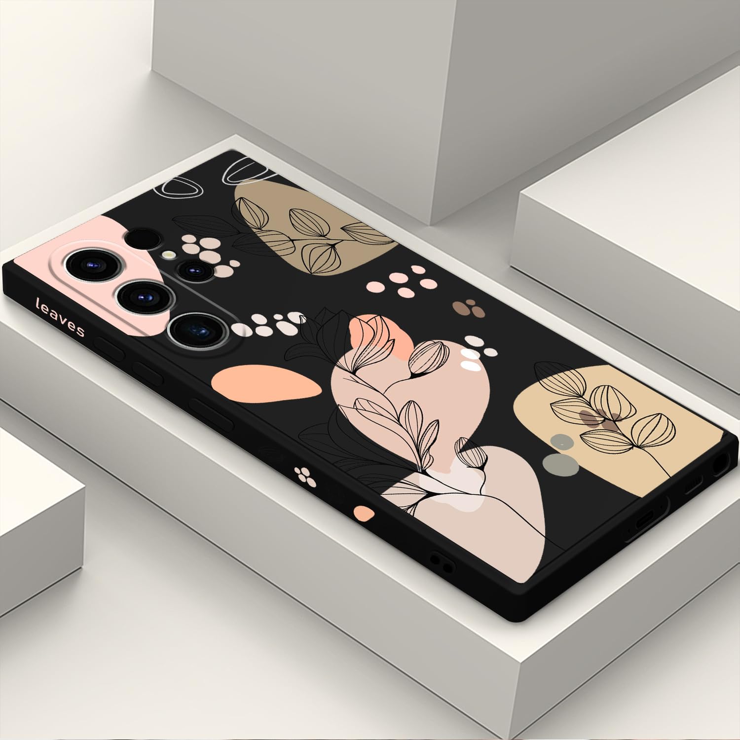 LEECG for Samsung Galaxy S23 Ultra Case, Butterfly Flowers Anti Slip Shockproof Soft Silicone Protector Phone Cover for Galaxy S23 Ultra, Morandi