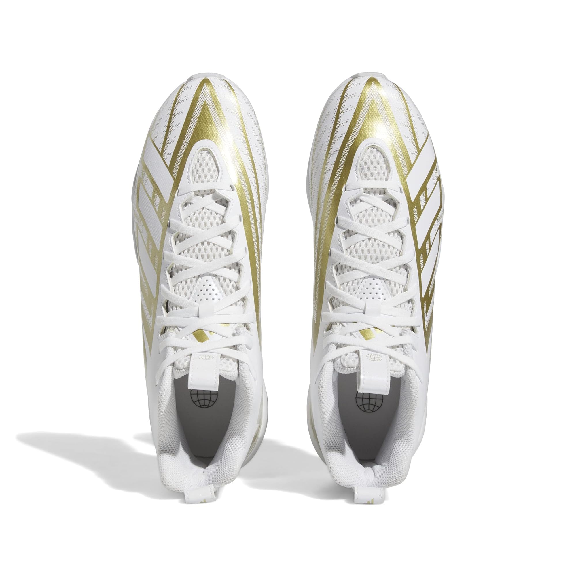 adidas Men's Freak Spark 23 Football Shoe, White/White/Gold Metallic, 12