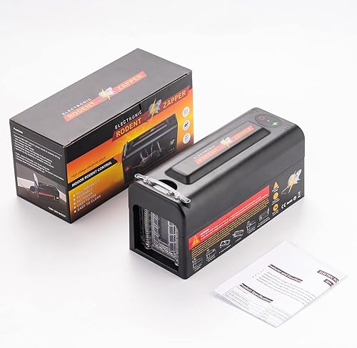 Miniatura 4 de Trampa eléctrica para ratas, trampa para ratones en interiores, potente voltaje que mata instantáneamente ratas y ratones, exterminador de roedores