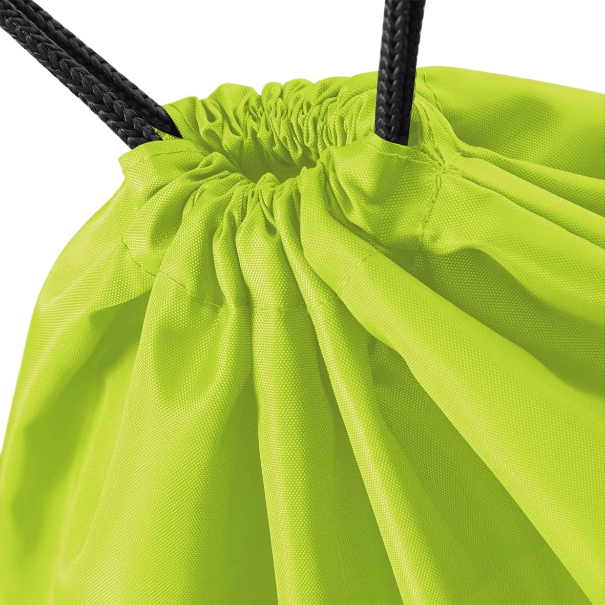 BagBase Budget Water Resistant Gymsac BG5 - Adult Training Fitness Sports Bag - Lime Green image 2