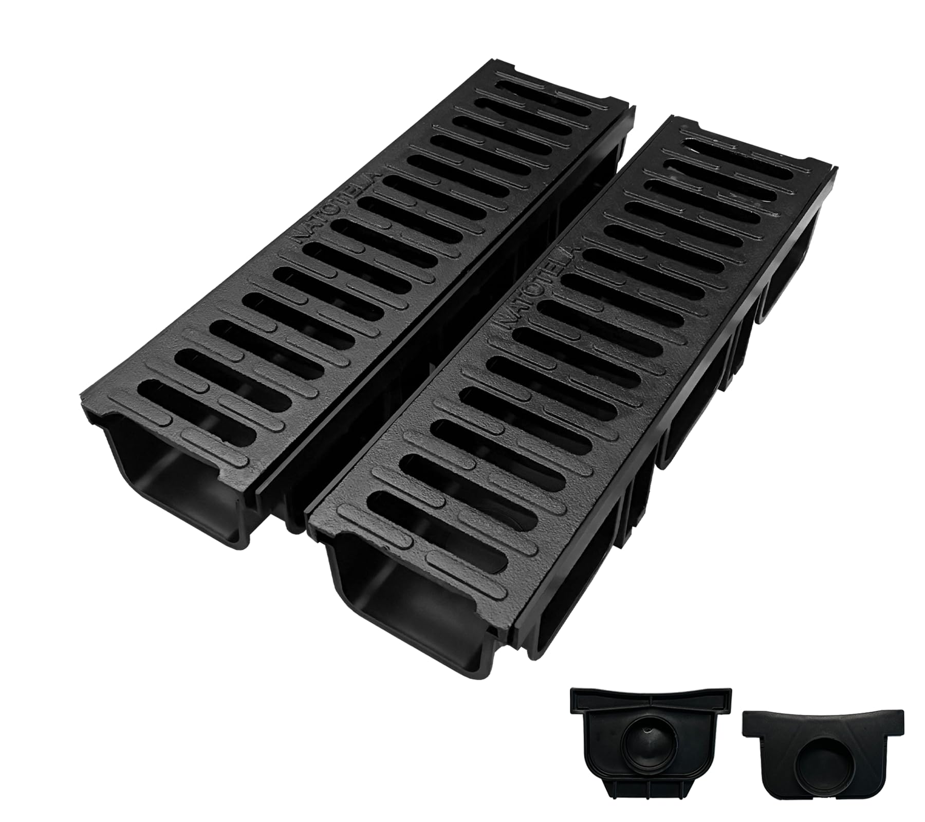Photo 1 of Natotela 6 Pack 19.7x5.5x3.9in B125 Trench Drain with Ductile Iron Grate