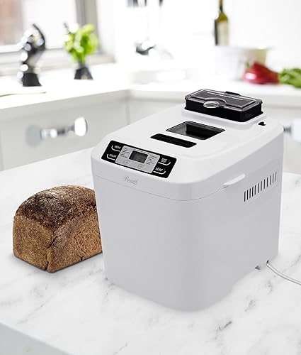 Miniatura 2 de Rosewill Máquina para hacer pan con dispensador automático de frutas y nueces, sin gluten, capacidad de 2 libras, programable, 12 ajustes -