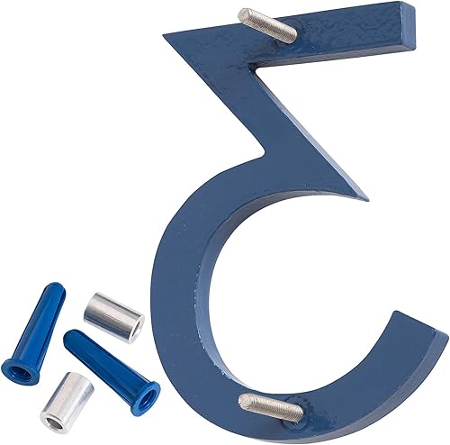 Miniatura 7 de Montague Metal Products MHN-04-F-SB2-7 Números de casa de dirección flotantes modernos de aluminio cepillado sólido, 4 pulgadas, níquel satinado con