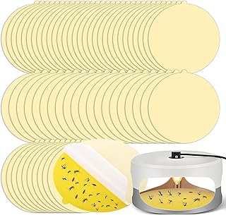 Mysora 60 Pack Flea Trap Refills, 7.1 Inch Replacement Glue Boards, Flea Trap Sticky Pads Refills for Most Models for Insi...