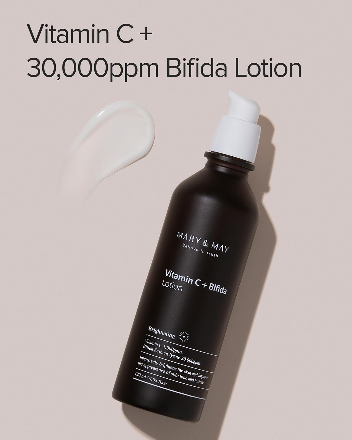 Mary&May Vitamin C+ Bifida Lotion - Nourishing Face Lotion for Evens Skin Tone and Moisturization - 30,000ppm Bifida Fermentation with 1,000ppm Vitamin C, 4.06 fl.oz. - Image 2