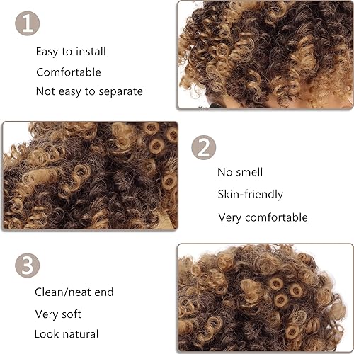 Miniatura 4 de G&T Wig Cola de caballo de cabello afroamericano con cordón y flequillo, cola de caballo corta rizada con clip, extensiones de cabello con clip para