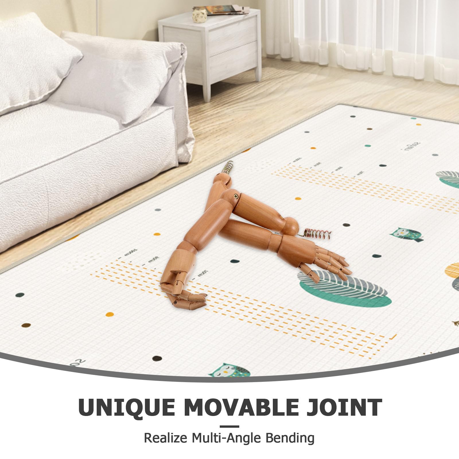 Artibetter Bras Articulé en Bois Massif et Main Flexible pour Mannequin Garçon et Filles, Articulations Mobiles, pour Affichage de Vêtements et Remplacement Facile en Boutique