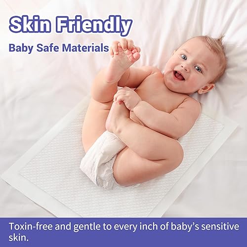 Miniatura 5 de Paquete de 100 cambiadores de pañales desechables para bebé, a prueba de fugas y súper absorción, almohadillas desechables grandes para niños