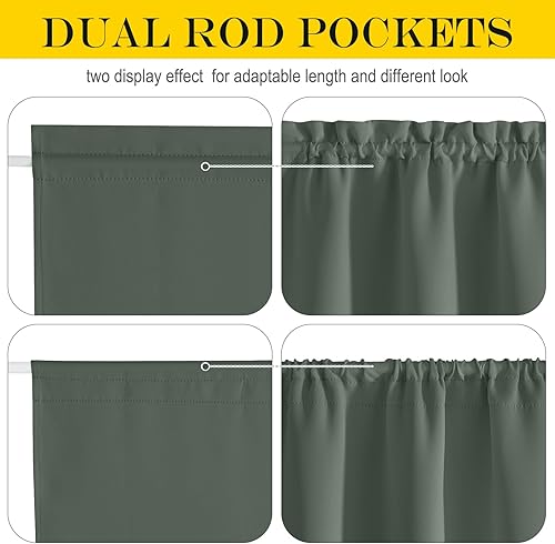 Miniatura 2 de NICETOWN - Cortinas rústicas para puerta de entrada, para privacidad, aislamiento térmico, para puerta de patio, puerta de vidrio, puerta delantera,