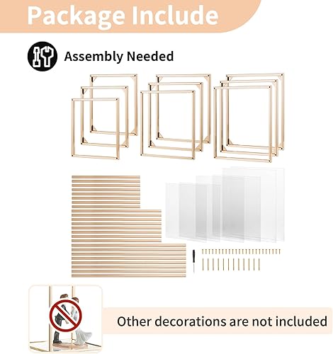 Miniatura 6 de NUPTIO Soporte de flores doradas para centros de mesa 10 piezas de mesa de pedestal de 2 capas de 31.5 pulgadas de alto con panel acrílico, jarrones