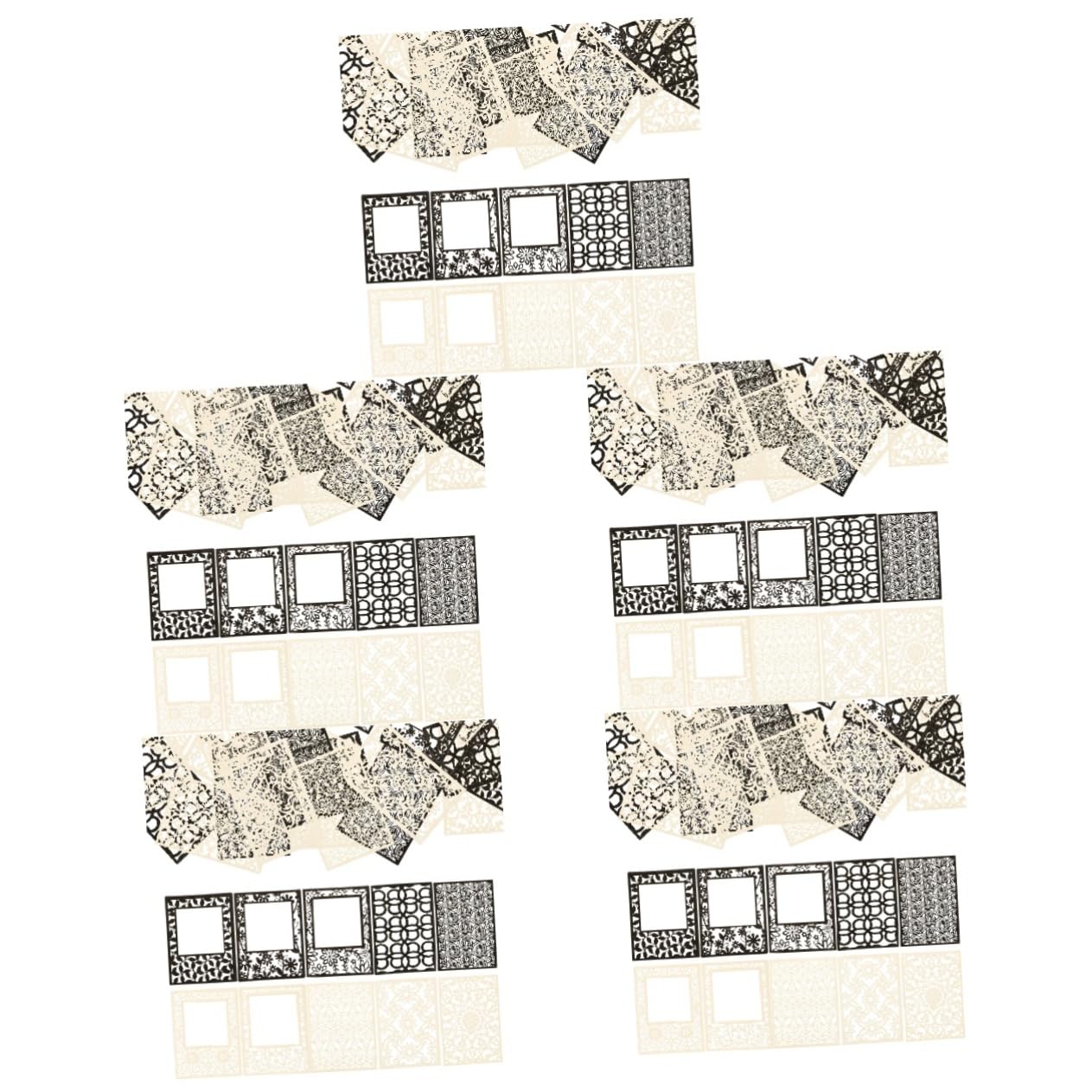 Gadpiparty 5 Set Carta Cave in Rilievo Mestiere di Carta Forniture di Scrapbooking Strutturato Carta di Decoupage Album Carta Stile Pizzo Documento di Diario 40 Fogli*5