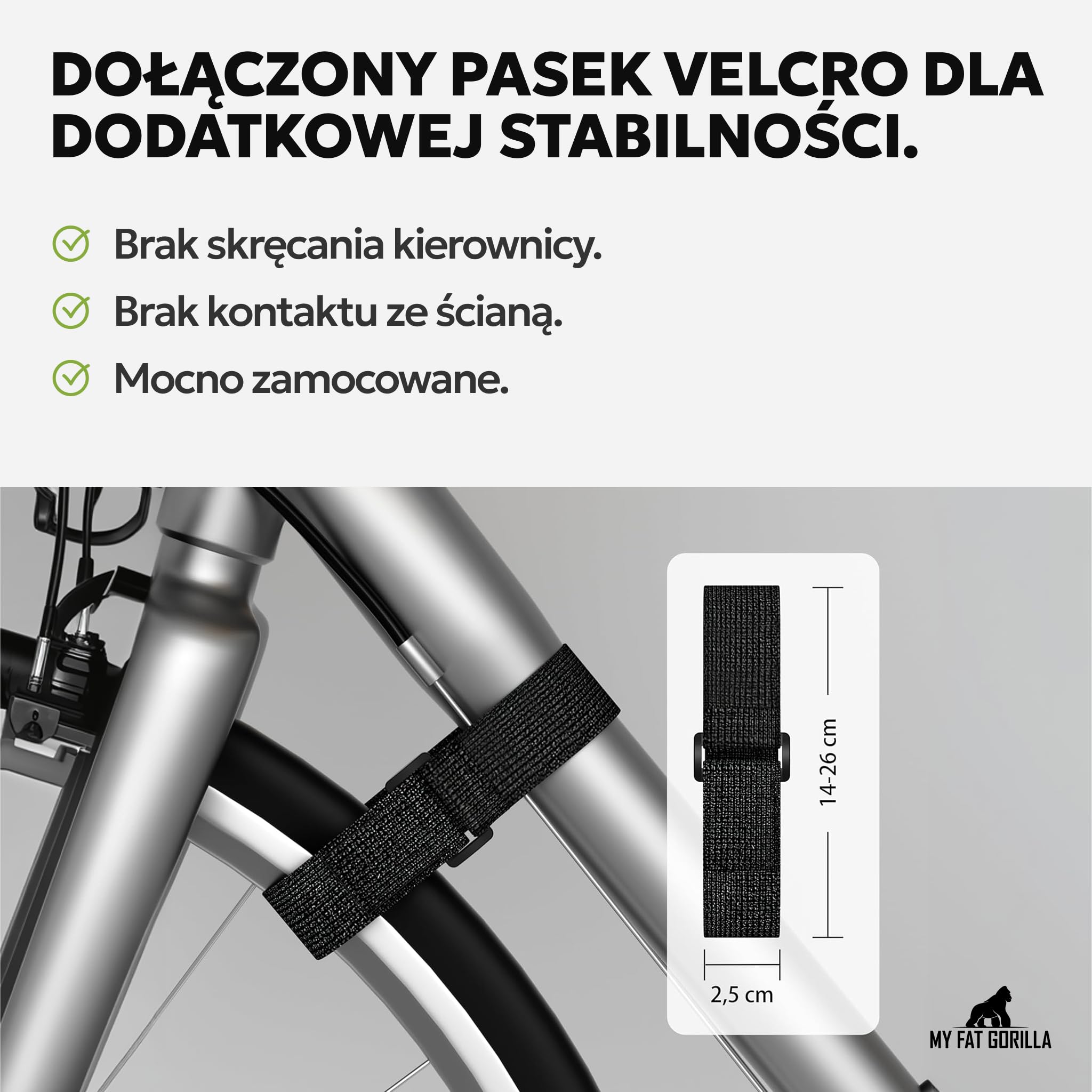 Wieszak Rowerowy z Półką na Kask - Uchwyt Ścienny na Rower Bambus | BAM BOO BOX Uchwyt Ścienny na Rower z Półką na Kask – Miękka Ochrona Ramy Przed Zarysowaniami, udźwig do 15 kg