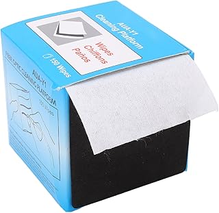 Fiber Optic Wipes, 150Pcs Fiber Optic Cleaning Wipes Fiber Optic Cleaner Lint Free Cloth Dispenser Dust Free Fiber Optic Connector Wipe with Rubber Pad for Instrument Bare Fibre
