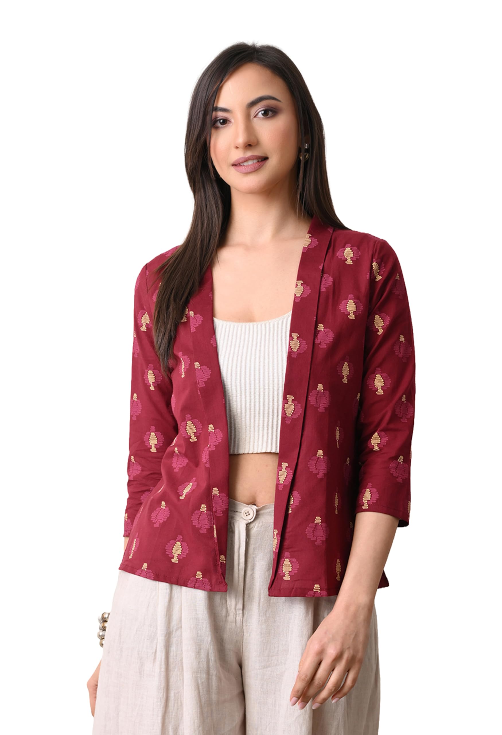 deckedup Women’s Printed Winey Glow Top (SKF1103_Wine_$P0-picture-30