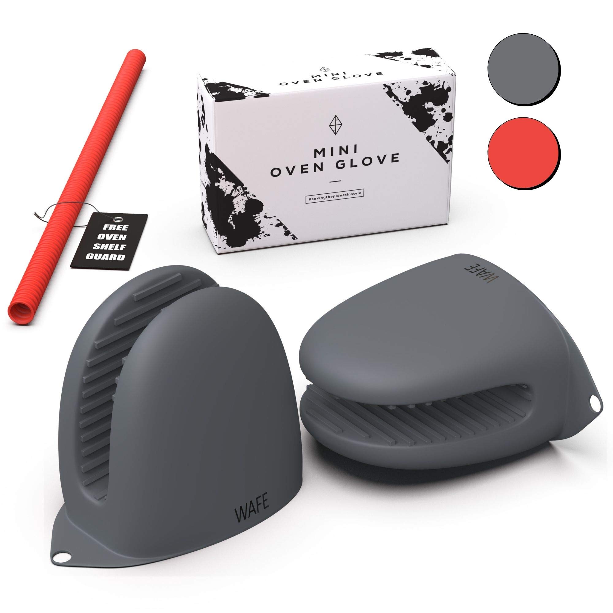 Gants De Four En Silicone Résistants à 230°C - Paire Grise - Anti-dérapants - Pour Four, Air Fryer, Barbecue