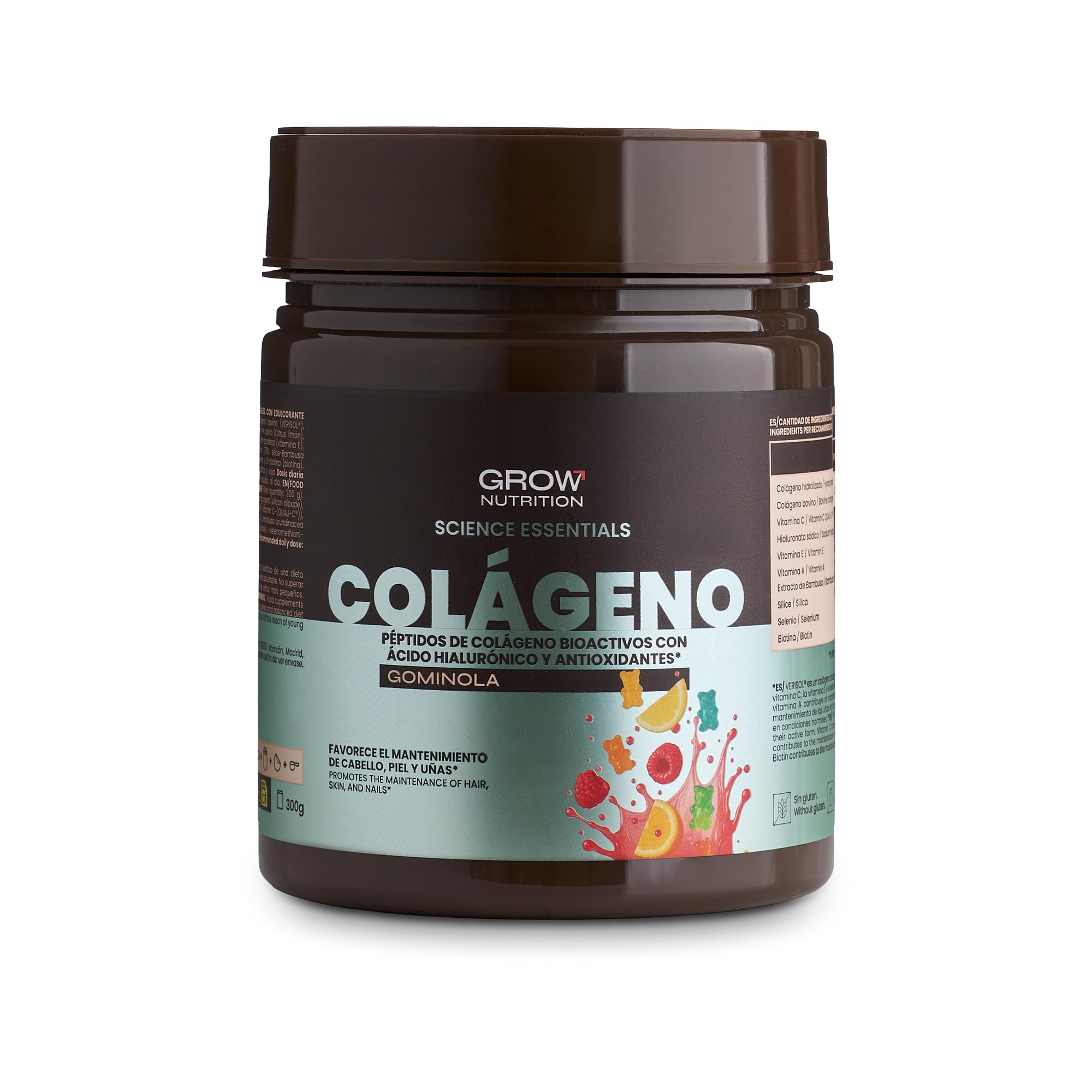 Grow Wellness Lote Omega 3+ OMEGATEX 60 Cápsulas + Colágeno Gominola 300 g | VERISOL, Ácido Hialurónico, Biotina y Vitaminas