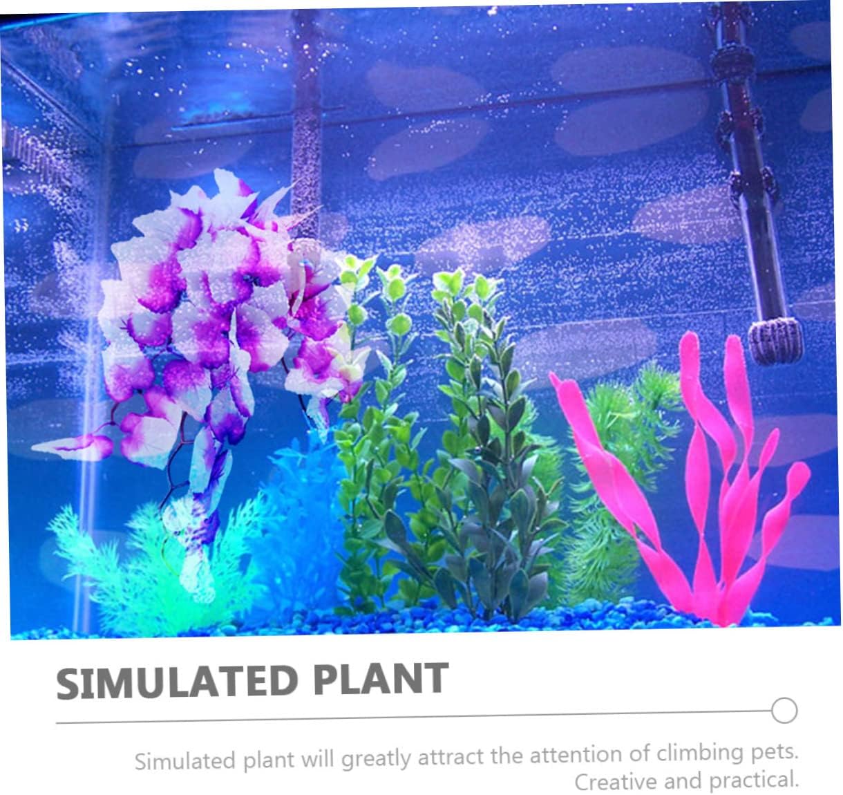 VICASKY 3sets Hanging Fake Plant Reptile Plant Delicate Faux Terrarium Supply Wear-Resistant 2pcs*3