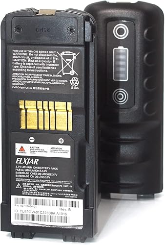 hflexgrad Paquete de 2 baterías de repuesto de 3.7 V 4600 mAh para escáneres MotorolaSymbol MC9500 y MC9590, MC9596 82-111636-01 BTRY-MC95IABA0