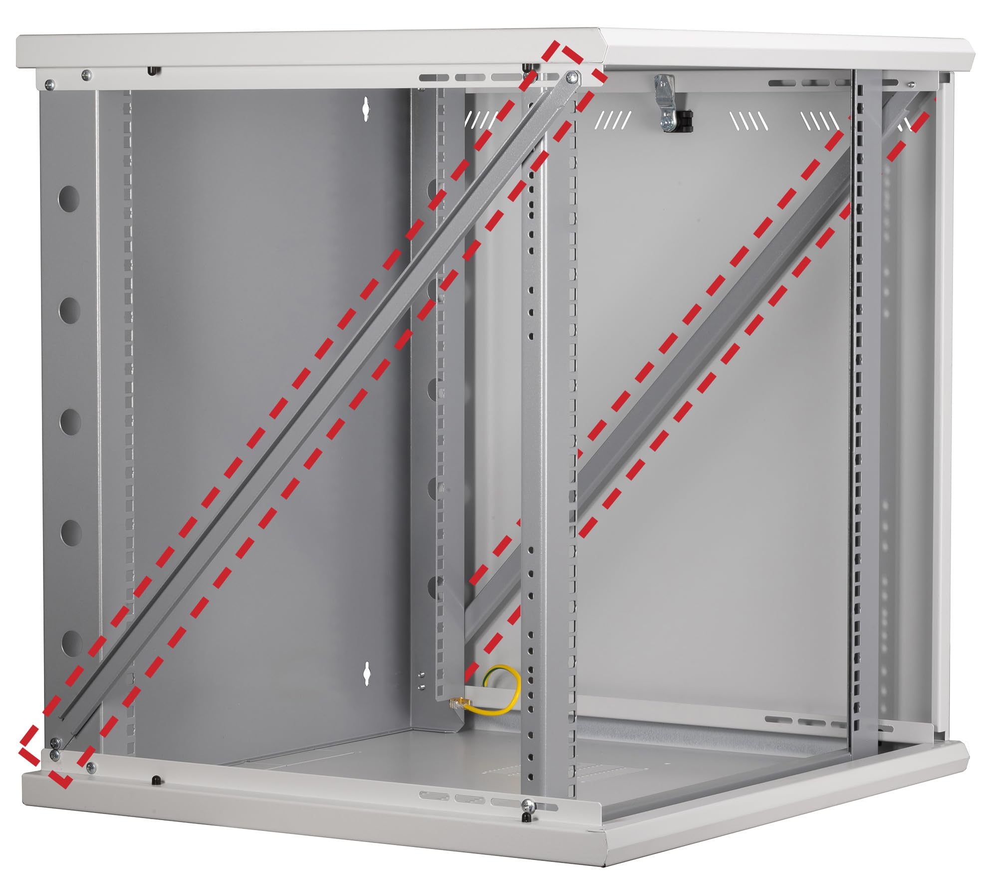 Techly Professional 369366 Coppia Barre di Rinforzo per Armadio Rack 16U P 600 mm Silver
