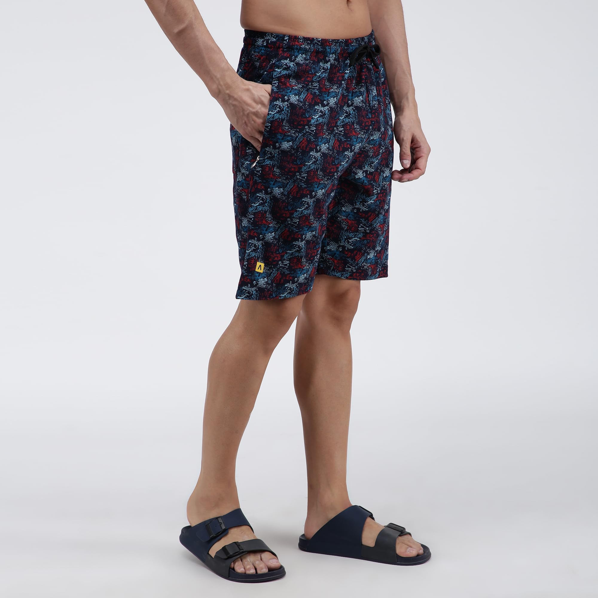 Amul Comfy Men's Bermuda Shorts | Adjustable Drawstring For Better Waist Fit | Comfortable Casual Shorts | Breathable Summer Wear | Pack Of 1 | Color May Vary 1