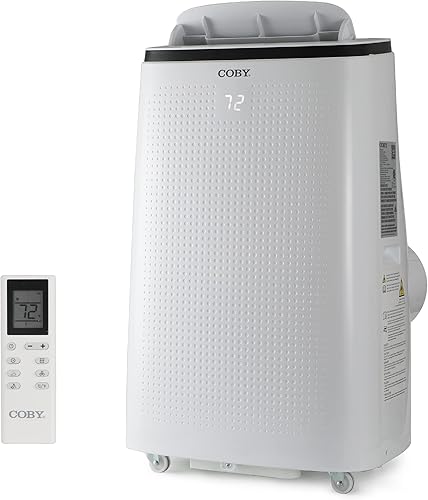 Miniatura 11 de Coby CBPAC815H Unidad de CA 4 en 1, calentador, deshumidificador y ventilador, 12,000 BTU Aire acondicionado portátil, blanco