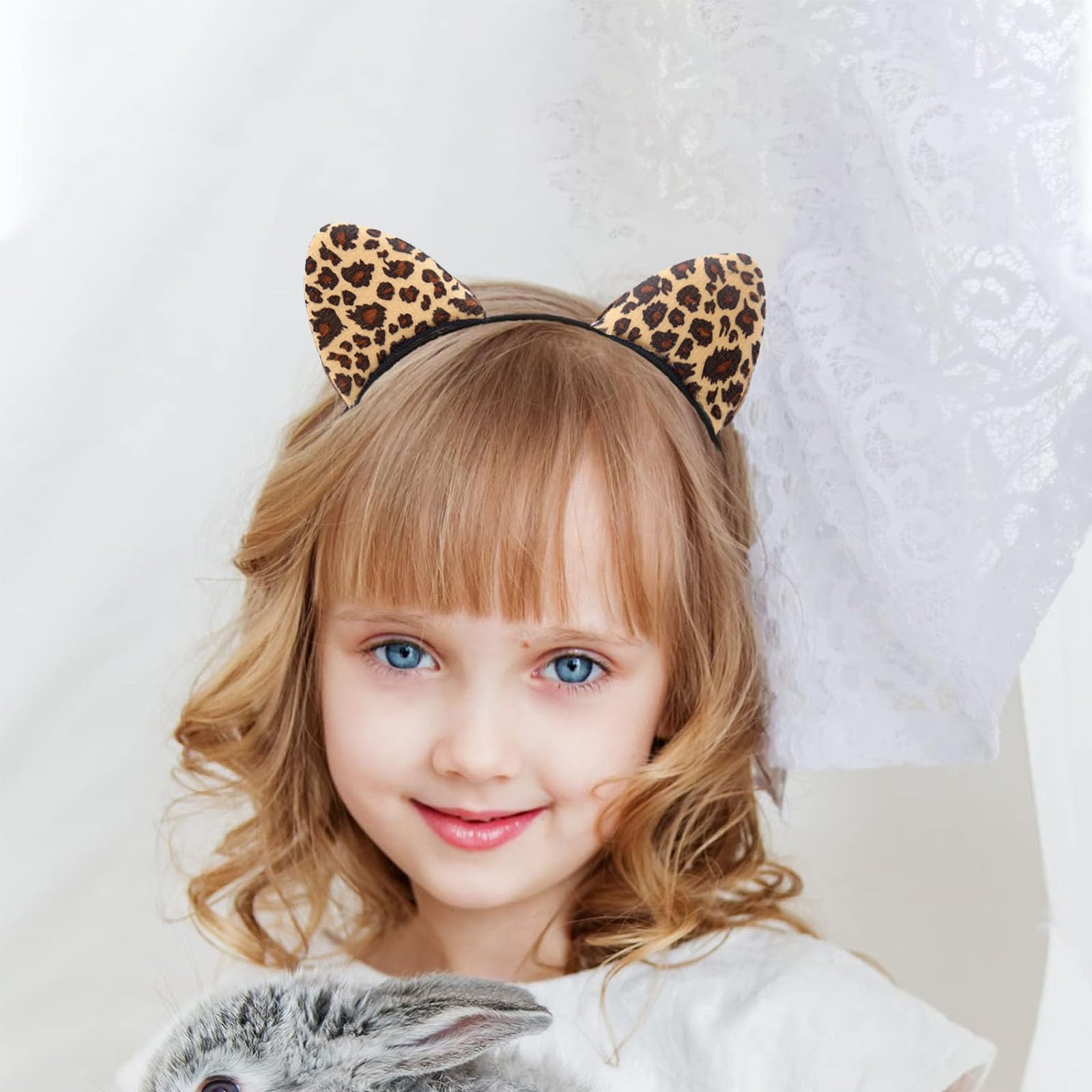 dinghaole 2 Pcs Leopard Ears Headband, Cheetah Ears Halloween Headband - Image 4