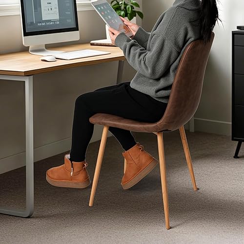 Miniatura 6 de CangLong - Silla de respaldo y asiento acojinado para silla, comedor.