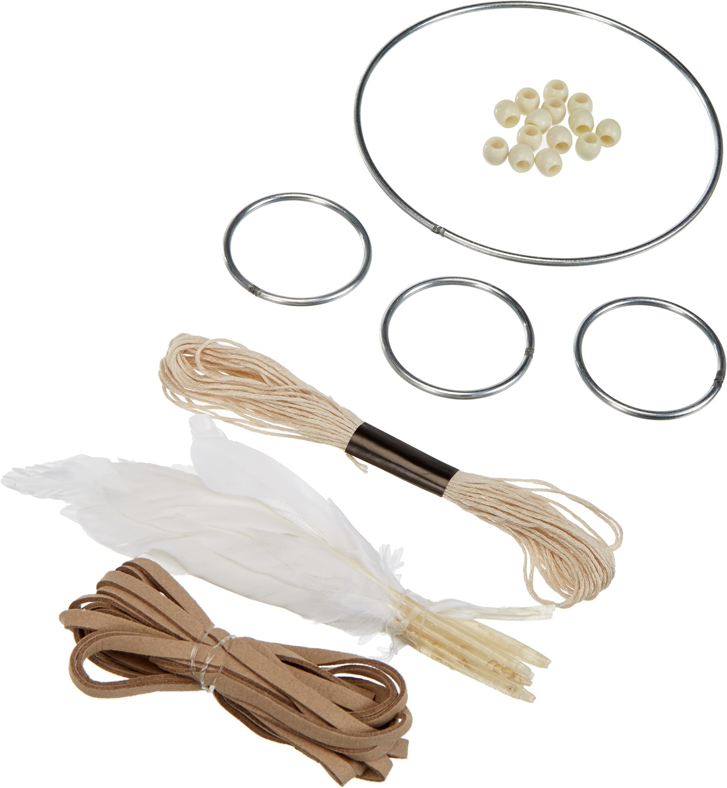 RAYHER HOBBY Rayher Bastelset Traumfänger, aus Metallringen, Holzperlen ...