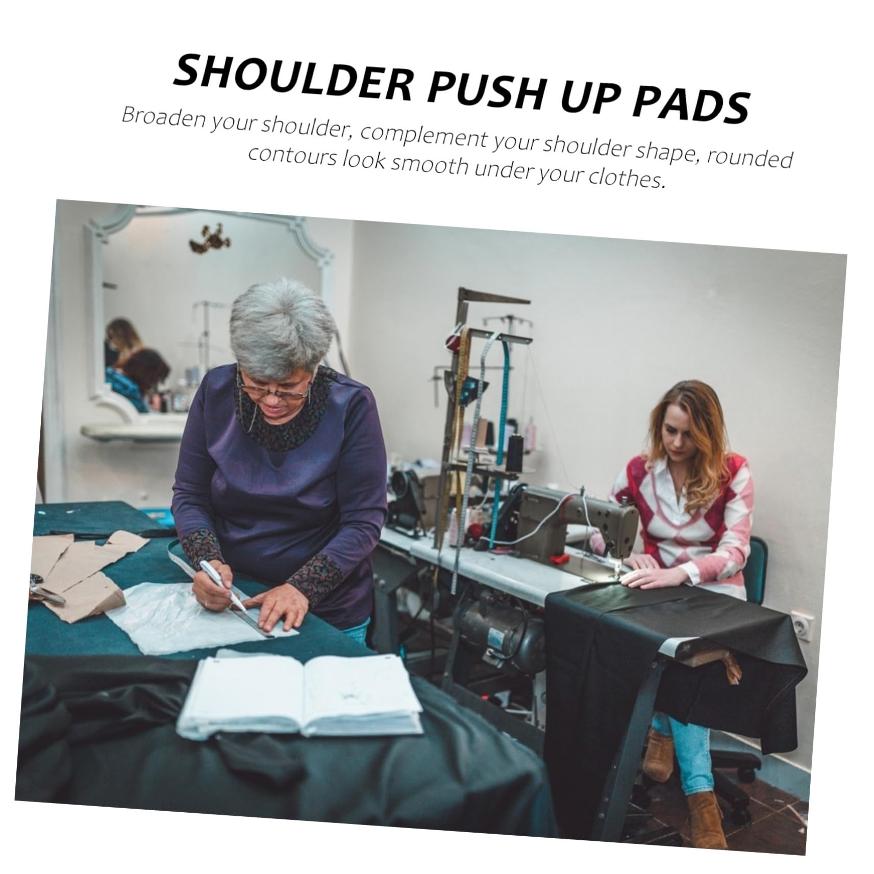 HOODANCOS Shoulder Pads for Clothing 50pcs Shoulder Soft and Elastic for Low and Curved Shoulders