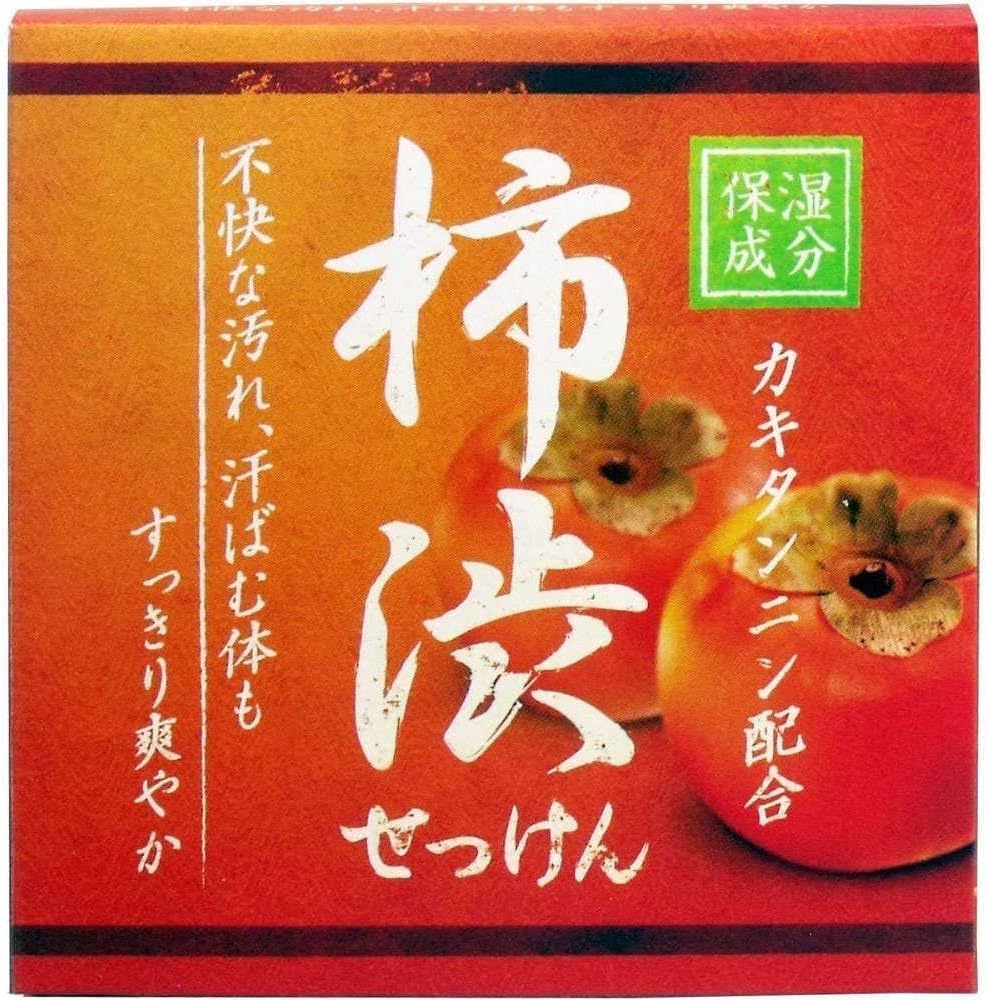 Japońskie mydło persimmon taninowe Kakishibu, 80 g, do twarzy i ciała, wyprodukowano w Japonii HYA-SKA