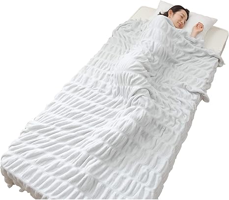 Amazon Co Jp ナイスデイ 毛布 グレー シングル 140 200cm Mofua モフア 日本製 くしゅくしゅ 綿毛布 コットン ブランケット ふわふわ あったか 洗える 45600113 ホーム キッチン