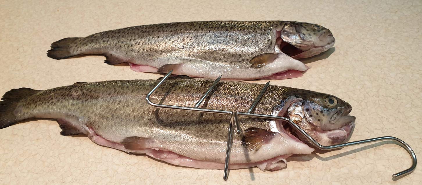 lilawelt24 10 X RUCHERHAKEN - Haken zum Fischen Fisch Raucherhaken  fleischhaken Rucherei fr Raucher Grill Fleischerhaken Fischhaken,  Fleischerhaken, Metzgerhaken : Amazon.de: Sport & Freizeit