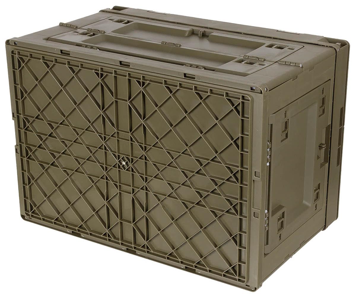 MFH Pudełko z tworzywa sztucznego, składane, 60 l, oliwkowe (60 l)