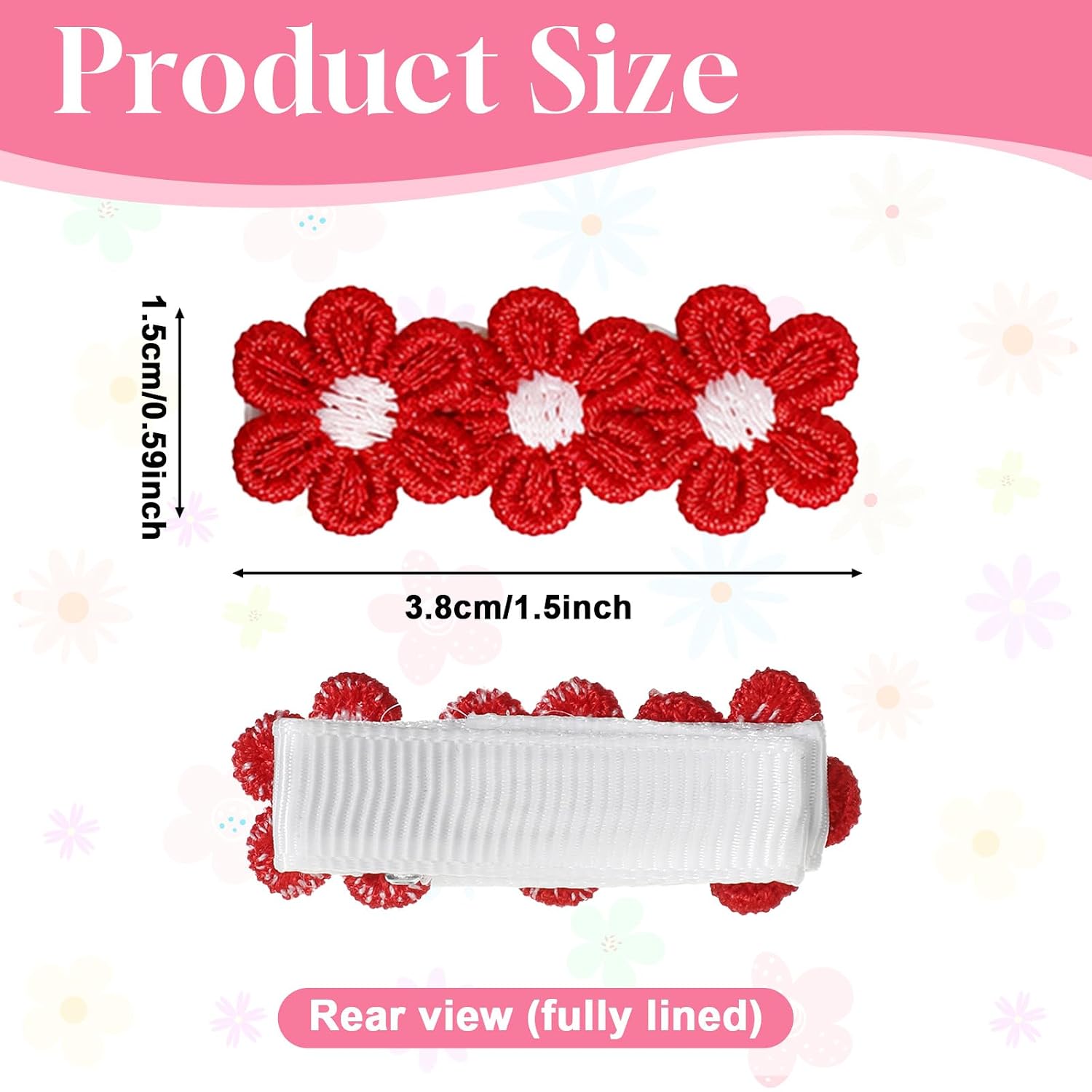 22PCS Flower Baby Hair Clip, Cute Flower Baby Barrettes, Fully Lined Comfortable Flowers Babys Girl Hair Clips for Toddler School-Aged Children Girl, Suitable for Thin Thick Hairs